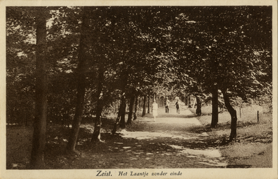 16270 Gezicht in het Laantje zonder eind met loofbomen te Zeist uit het zuidwesten.